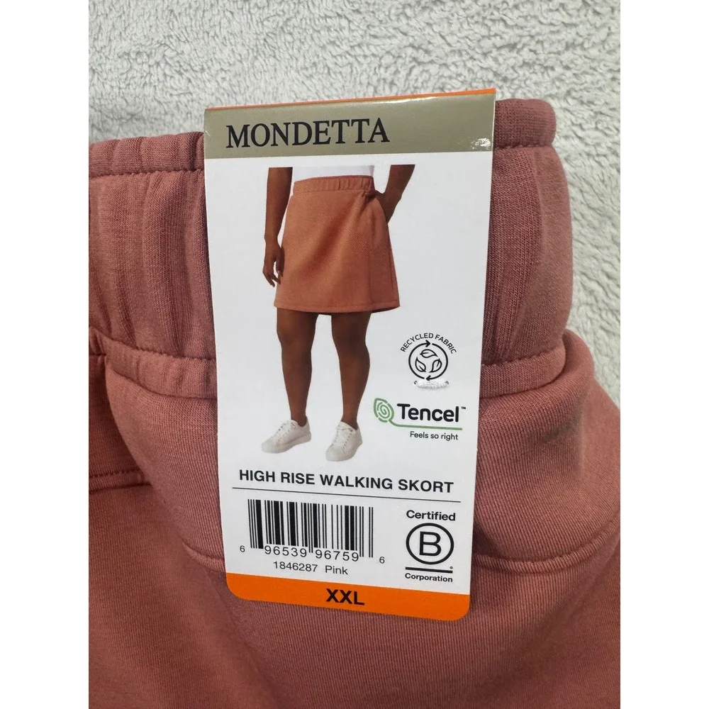 Mondetta Womens High Rise Walking Skort XXL Pink Recycled Tencel Performance New